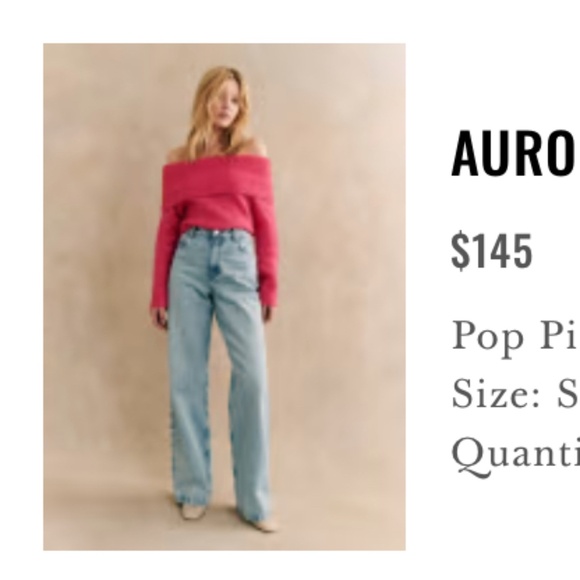 Sezane Aurore Jumper Pop Pink - Size S w/tag - Picture 3 of 7